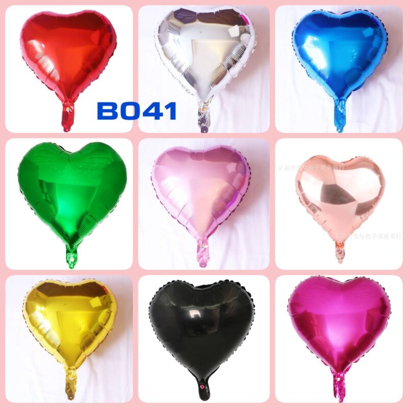 ลูกโป่งฟอยล์ รูปหัวใจขนาด18 นิ้ว สีสวยหลายสี รหัส-B041